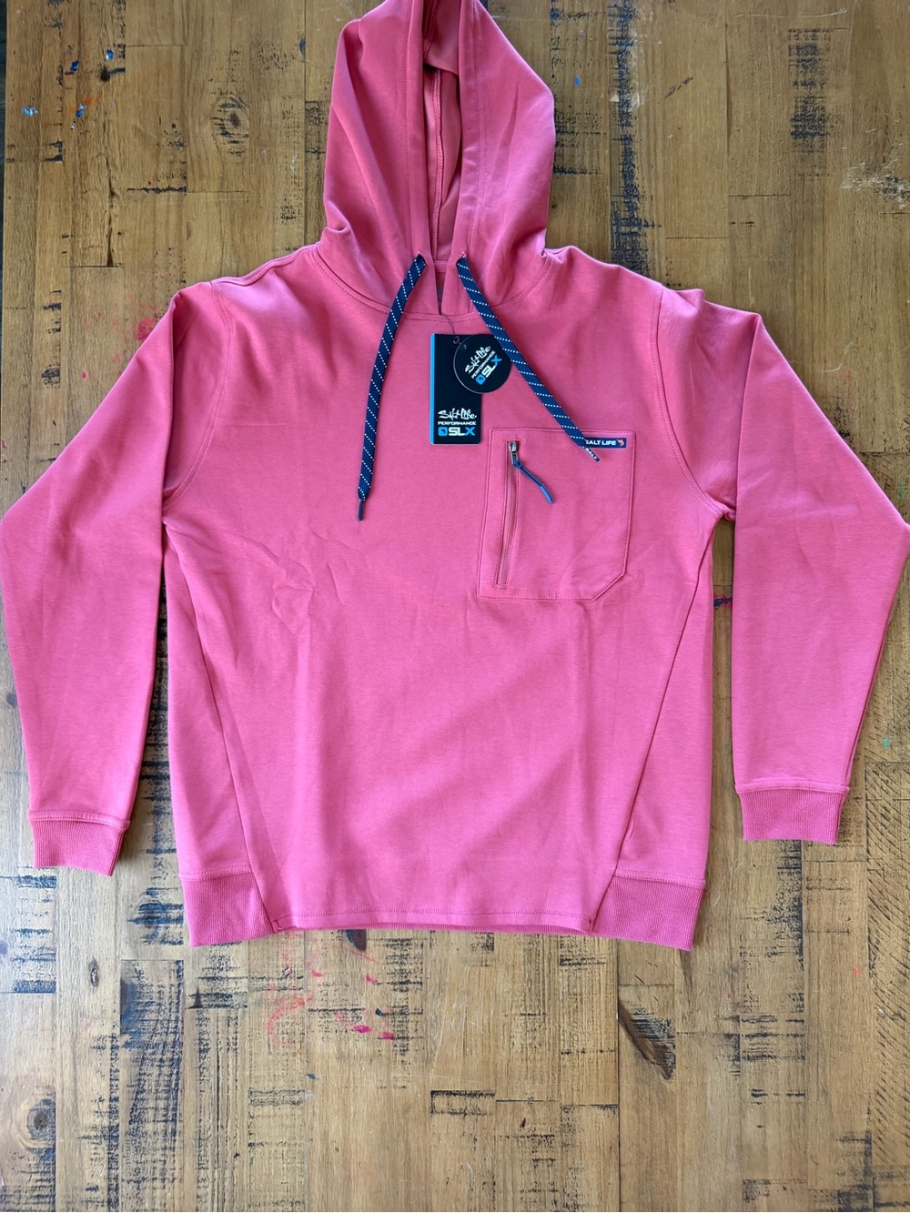 Salt Life Coral Zip Chest Hoodie